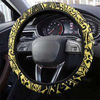 Yellow Couple Dolphins Maori Polynesian Style Steering Wheel Cover LT9 - Polynesian Pride