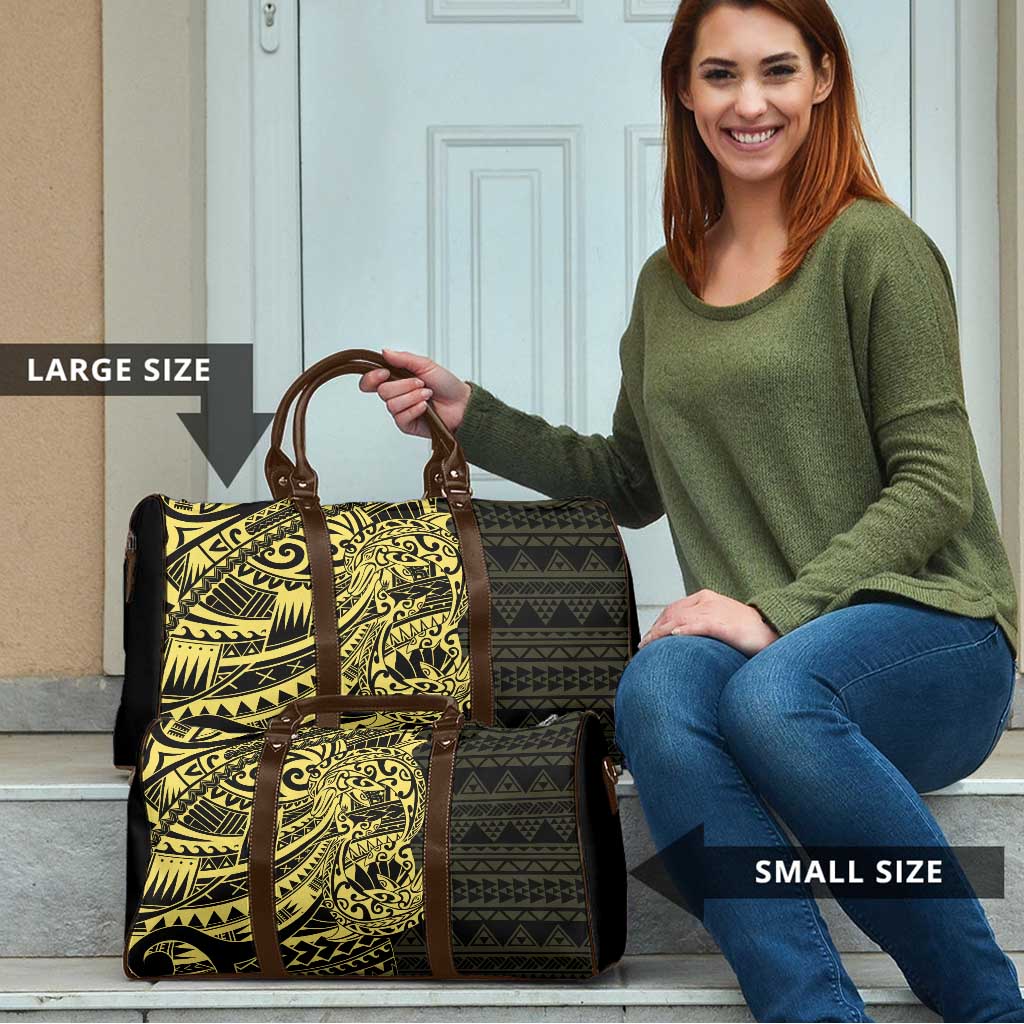 Yellow Couple Dolphins Maori Polynesian Style Travel Bag - Polynesian Pride