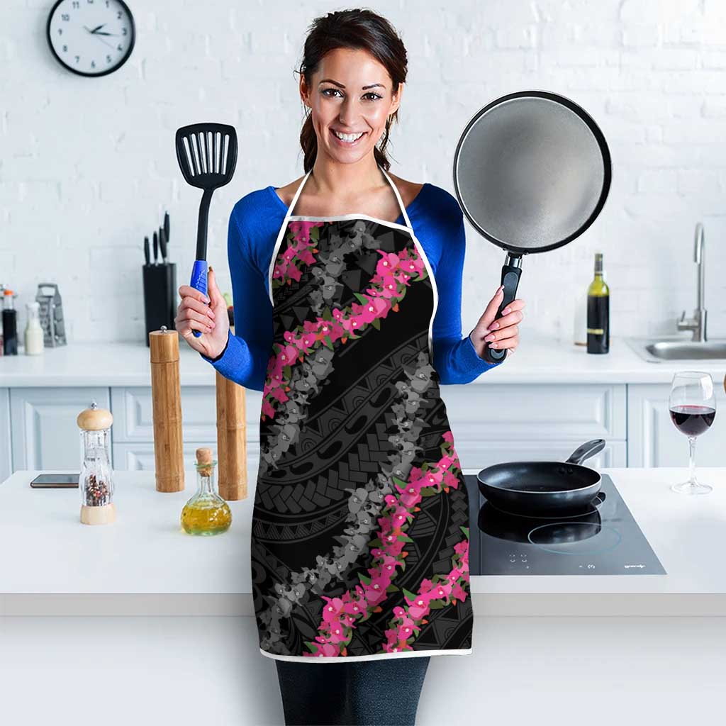 Guam Bougainvillea Lei Apron Chamorro Tribal Pattern - Polynesian Pride