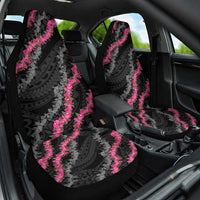 Guam Bougainvillea Lei Car Seat Cover Chamorro Tribal Pattern LT9 One Size Black - Polynesian Pride