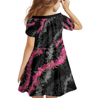 Guam Bougainvillea Lei Family Matching Long Sleeve Bodycon Dress and Hawaiian Shirt Chamorro Tribal Pattern LT9 - Polynesian Pride