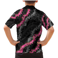 Guam Bougainvillea Lei Family Matching Mermaid Dress and Hawaiian Shirt Chamorro Tribal Pattern LT9 - Polynesian Pride