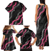 Guam Bougainvillea Lei Family Matching Tank Maxi Dress and Hawaiian Shirt Chamorro Tribal Pattern LT9 - Polynesian Pride