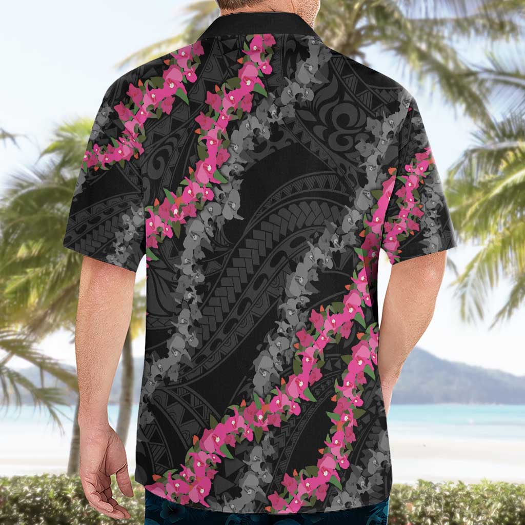 Guam Bougainvillea Lei Hawaiian Shirt Chamorro Tribal Pattern LT9 - Polynesian Pride