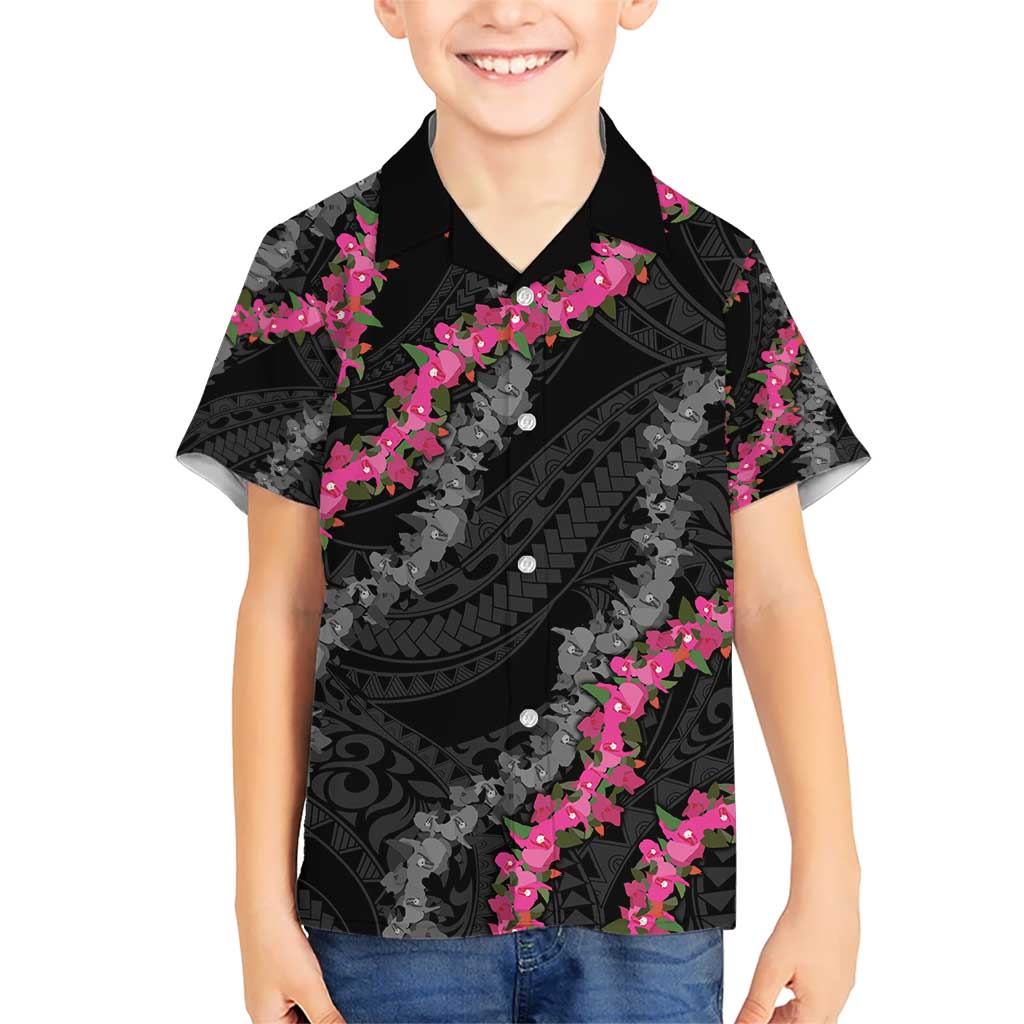 Guam Bougainvillea Lei Hawaiian Shirt Chamorro Tribal Pattern LT9 - Polynesian Pride