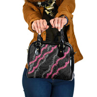 Guam Bougainvillea Lei Shoulder Handbag Chamorro Tribal Pattern