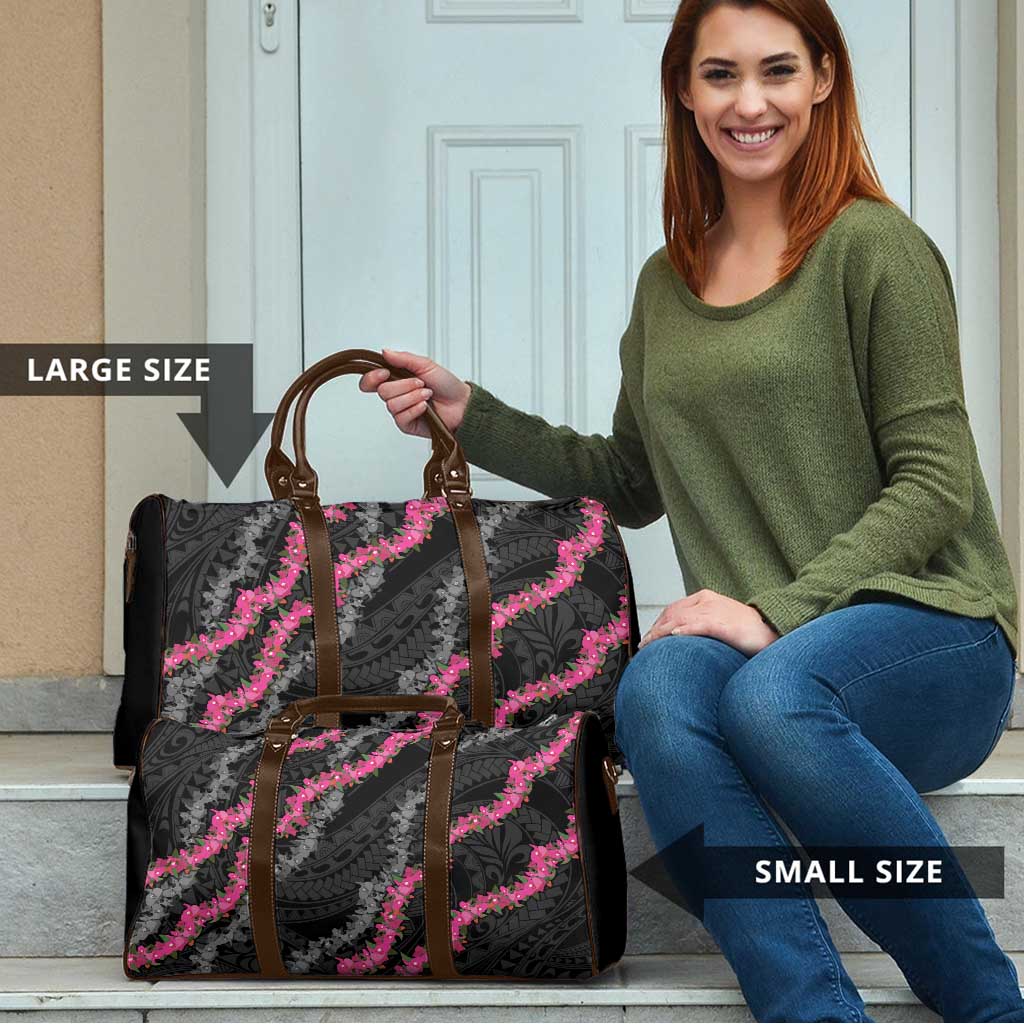 Guam Bougainvillea Lei Travel Bag Chamorro Tribal Pattern - Polynesian Pride