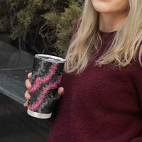 Guam Bougainvillea Lei Tumbler Cup Chamorro Tribal Pattern