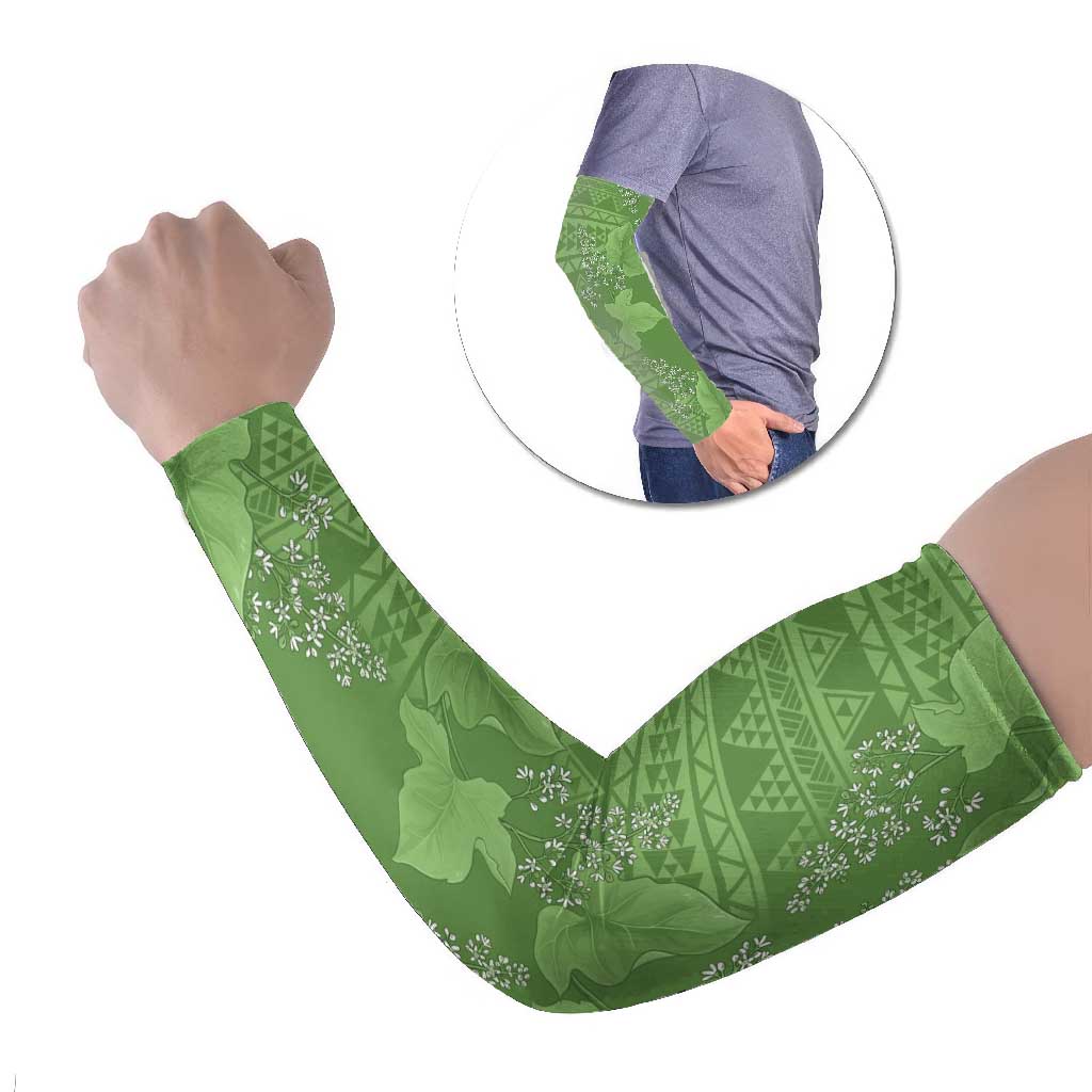 Hawaii Molokai Island Kukui Nut Flowers Arm Sleeves Tribal Kakau Pattern - Polynesian Pride