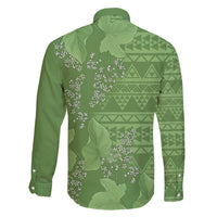 Hawaii Molokai Island Kukui Nut Flowers Family Matching Long Sleeve Bodycon Dress and Hawaiian Shirt Tribal Kakau Pattern LT9 - Polynesian Pride