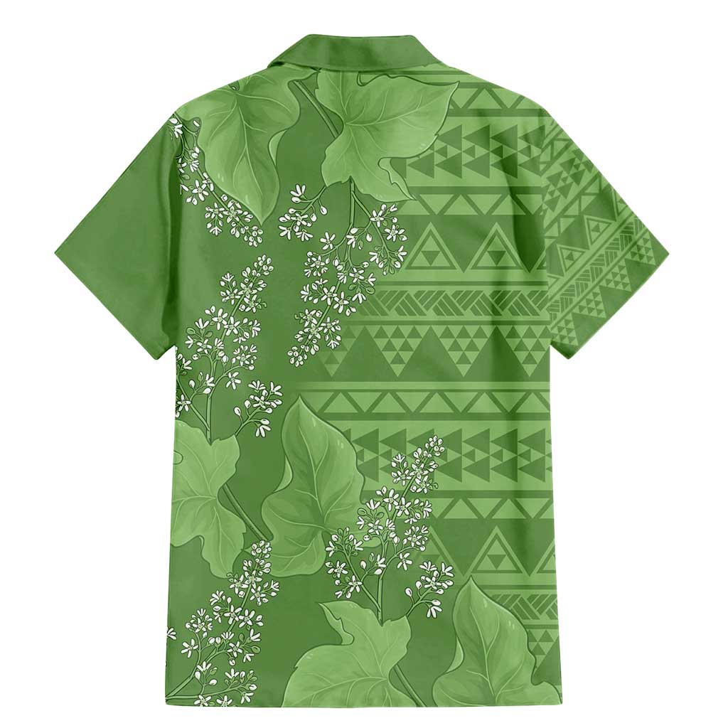 Hawaii Molokai Island Kukui Nut Flowers Family Matching Mermaid Dress and Hawaiian Shirt Tribal Kakau Pattern LT9 - Polynesian Pride