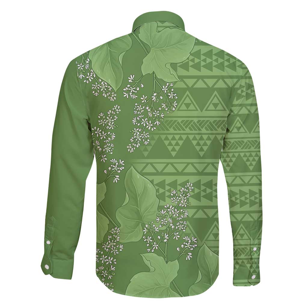 Hawaii Molokai Island Kukui Nut Flowers Family Matching Short Sleeve Bodycon Dress and Hawaiian Shirt Tribal Kakau Pattern LT9 - Polynesian Pride