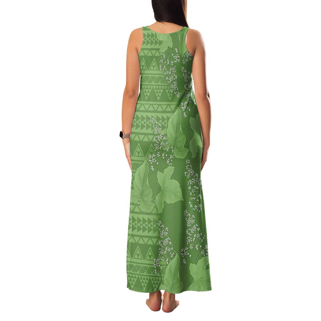 Hawaii Molokai Island Kukui Nut Flowers Family Matching Tank Maxi Dress and Hawaiian Shirt Tribal Kakau Pattern LT9 - Polynesian Pride