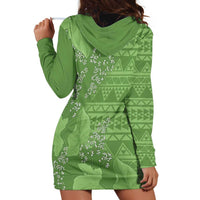 Hawaii Molokai Island Kukui Nut Flowers Hoodie Dress Tribal Kakau Pattern LT9 - Polynesian Pride