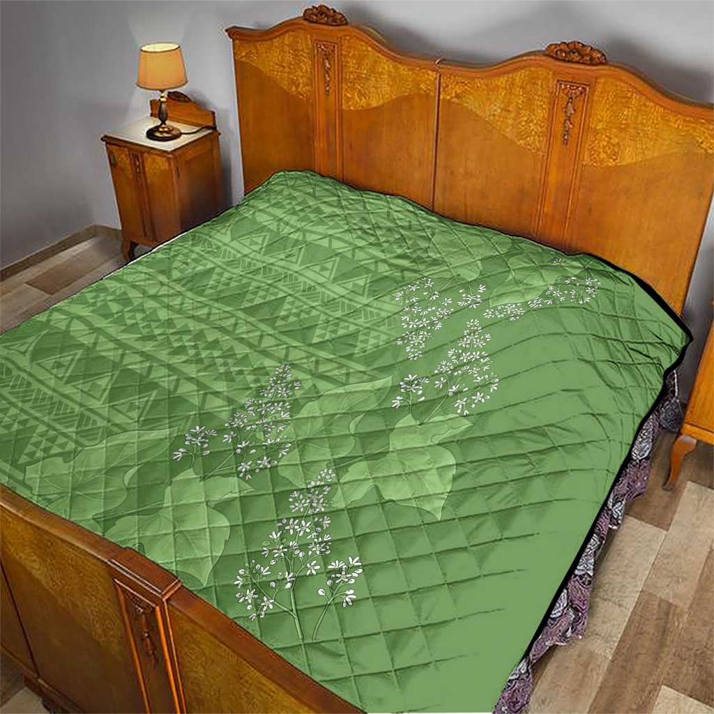 Hawaii Molokai Island Kukui Nut Flowers Quilt Tribal Kakau Pattern LT9 - Polynesian Pride