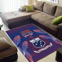 Custom Samoa 1962 Independence Day Custom Area Rug Manuia le Aso Tuto'atasi Ula Nifo Blue Art LT9 - Polynesian Pride