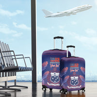 Custom Samoa 1962 Independence Day Custom Luggage Cover Manuia le Aso Tuto'atasi Ula Nifo Blue Art
