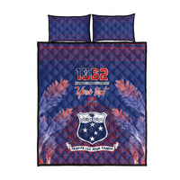 Custom Samoa 1962 Independence Day Custom Quilt Bed Set Manuia le Aso Tuto'atasi Ula Nifo Blue Art LT9 - Polynesian Pride