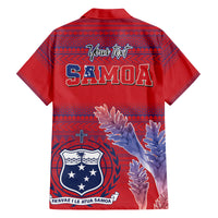 Custom Samoa 1962 Independence Day Custom Family Matching Off The Shoulder Long Sleeve Dress and Hawaiian Shirt Manuia le Aso Tuto'atasi Ula Nifo Red Art LT9 - Polynesian Pride
