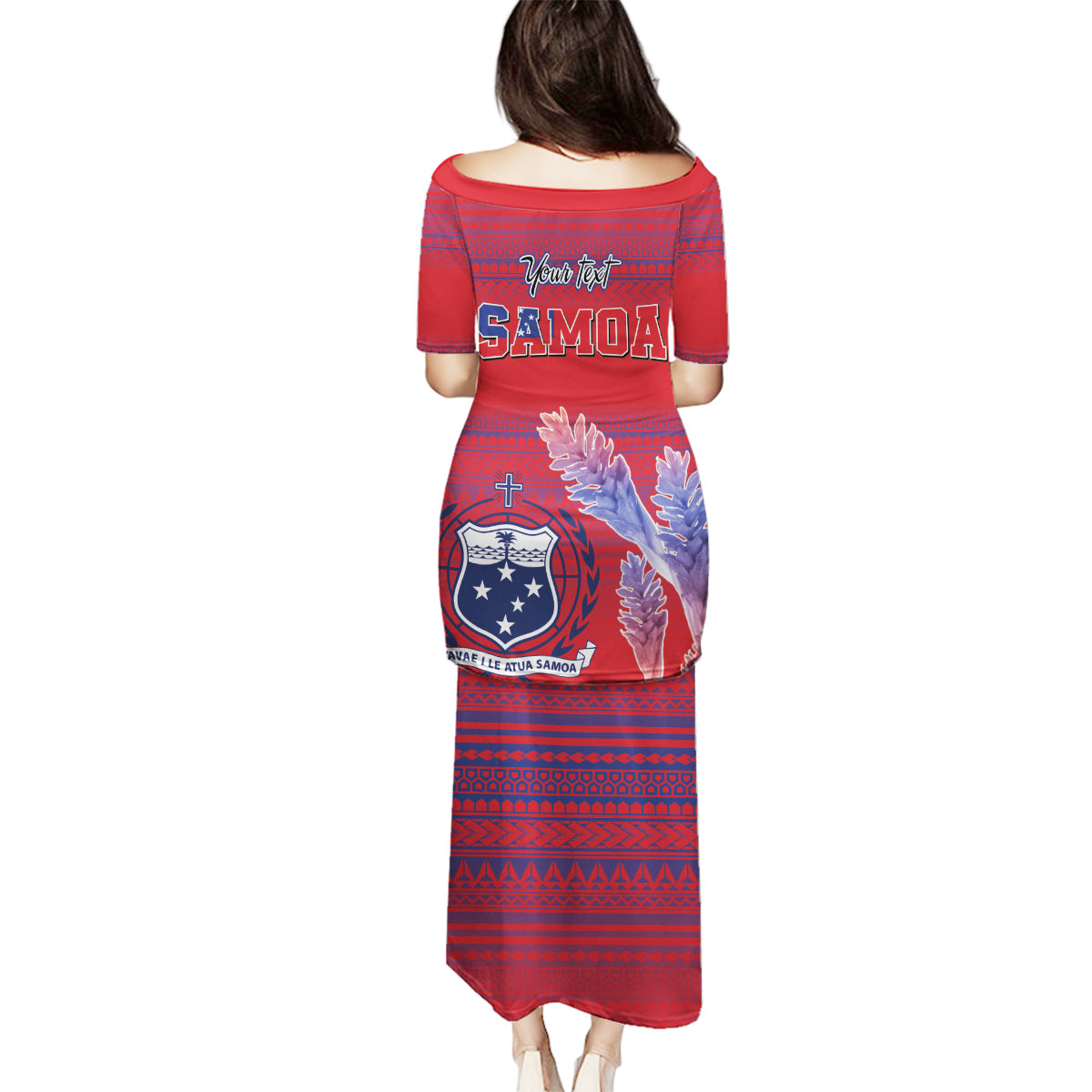 Custom Samoa 1962 Independence Day Custom Family Matching Puletasi and Hawaiian Shirt Manuia le Aso Tuto'atasi Ula Nifo Red Art LT9 - Polynesian Pride