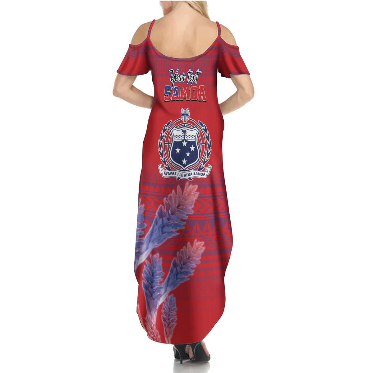 Custom Samoa 1962 Independence Day Custom Family Matching Summer Maxi Dress and Hawaiian Shirt Manuia le Aso Tuto'atasi Ula Nifo Red Art LT9 - Polynesian Pride