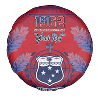 Custom Samoa 1962 Independence Day Custom Spare Tire Cover Manuia le Aso Tuto'atasi Ula Nifo Red Art