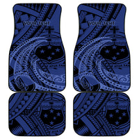 Custom Samoa 62nd Manuia le Aso Tuto'atasi Car Mats Samoan Tatau Blue Art