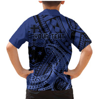 Custom Samoa 62nd Manuia le Aso Tuto'atasi Family Matching Mermaid Dress and Hawaiian Shirt Samoan Tatau Blue Art LT9 - Polynesian Pride