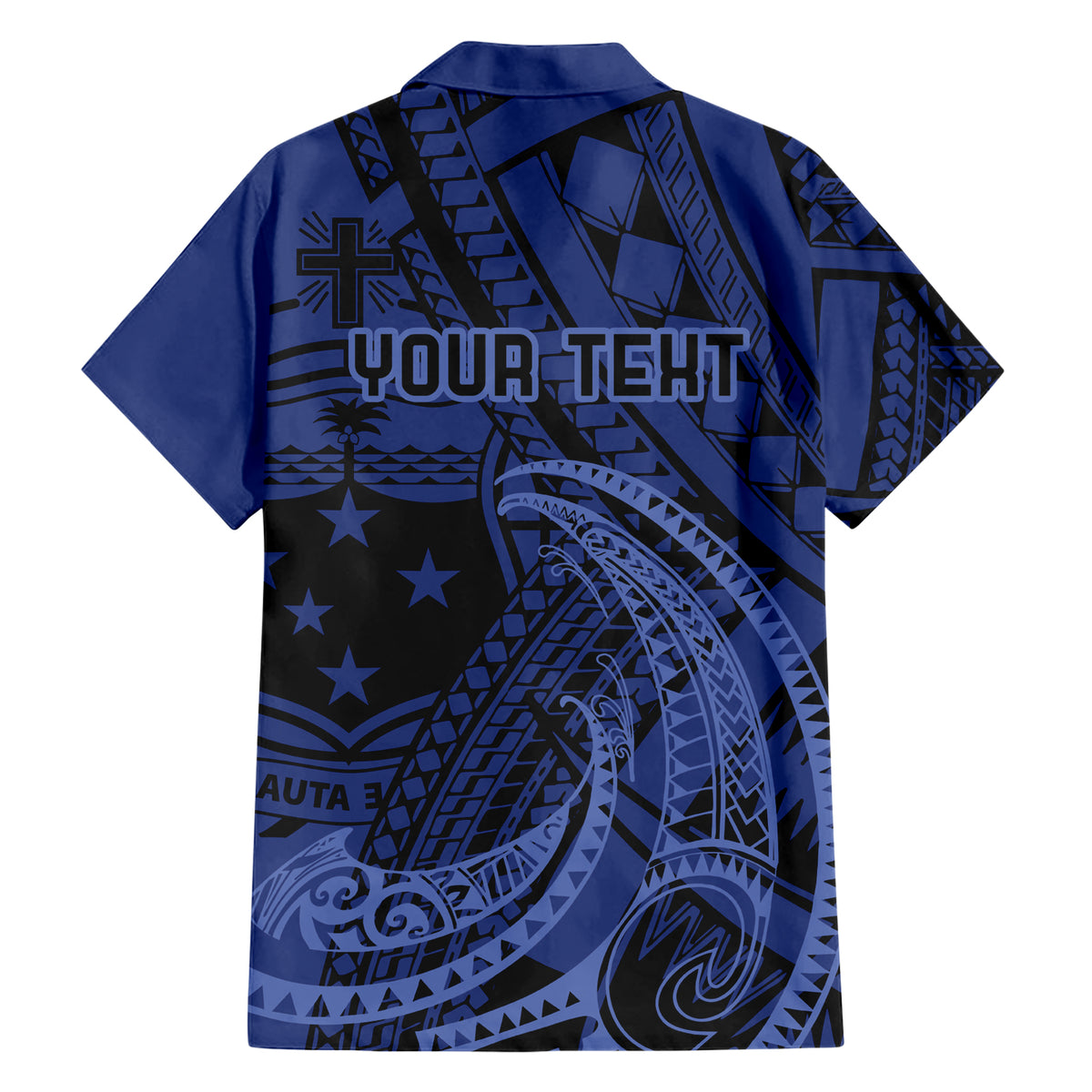 Custom Samoa 62nd Manuia le Aso Tuto'atasi Family Matching Short Sleeve Bodycon Dress and Hawaiian Shirt Samoan Tatau Blue Art LT9 - Polynesian Pride