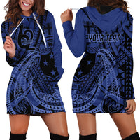 Custom Samoa 62nd Manuia le Aso Tuto'atasi Hoodie Dress Samoan Tatau Blue Art LT9 - Polynesian Pride