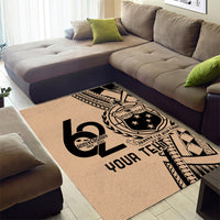 Custom Samoa Manuia le 62 Tausaga O le Tutoatasi Area Rug Samoan Tatau Beige Art LT9 - Polynesian Pride