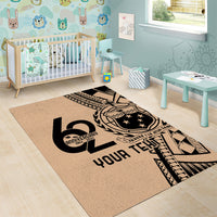 Custom Samoa Manuia le 62 Tausaga O le Tutoatasi Area Rug Samoan Tatau Beige Art LT9 - Polynesian Pride