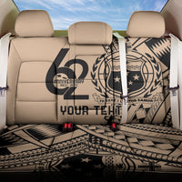 Custom Samoa Manuia le 62 Tausaga O le Tutoatasi Back Car Seat Cover Samoan Tatau Beige Art LT9 One Size Beige - Polynesian Pride