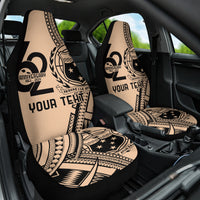 Custom Samoa Manuia le 62 Tausaga O le Tutoatasi Car Seat Cover Samoan Tatau Beige Art LT9 One Size Beige - Polynesian Pride