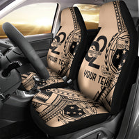 Custom Samoa Manuia le 62 Tausaga O le Tutoatasi Car Seat Cover Samoan Tatau Beige Art LT9 - Polynesian Pride