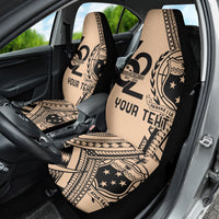 Custom Samoa Manuia le 62 Tausaga O le Tutoatasi Car Seat Cover Samoan Tatau Beige Art LT9 - Polynesian Pride