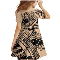 Custom Samoa Manuia le 62 Tausaga O le Tutoatasi Family Matching Mermaid Dress and Hawaiian Shirt Samoan Tatau Beige Art LT9 - Polynesian Pride
