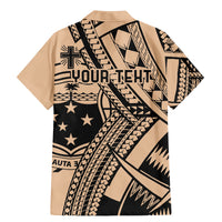 Custom Samoa Manuia le 62 Tausaga O le Tutoatasi Family Matching Mermaid Dress and Hawaiian Shirt Samoan Tatau Beige Art LT9 - Polynesian Pride