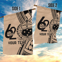 Custom Samoa Manuia le 62 Tausaga O le Tutoatasi Garden Flag Samoan Tatau Beige Art LT9 - Polynesian Pride