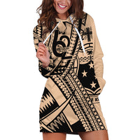 Custom Samoa Manuia le 62 Tausaga O le Tutoatasi Hoodie Dress Samoan Tatau Beige Art LT9 Beige - Polynesian Pride