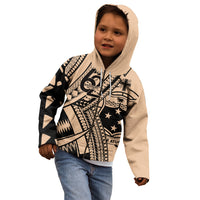Custom Samoa Manuia le 62 Tausaga O le Tutoatasi Kid Hoodie Samoan Tatau Beige Art LT9 - Polynesian Pride