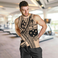 Custom Samoa Manuia le 62 Tausaga O le Tutoatasi Men Tank Top Samoan Tatau Beige Art LT9 Beige - Polynesian Pride