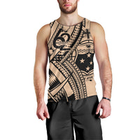Custom Samoa Manuia le 62 Tausaga O le Tutoatasi Men Tank Top Samoan Tatau Beige Art LT9 - Polynesian Pride