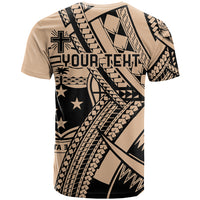 Custom Samoa Manuia le 62 Tausaga O le Tutoatasi T Shirt Samoan Tatau Beige Art LT9 - Polynesian Pride