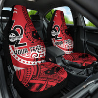 Custom Samoa Manuia le 62 Tausaga O le Tutoatasi Car Seat Cover Samoan Tatau Red Art LT9 One Size Red - Polynesian Pride
