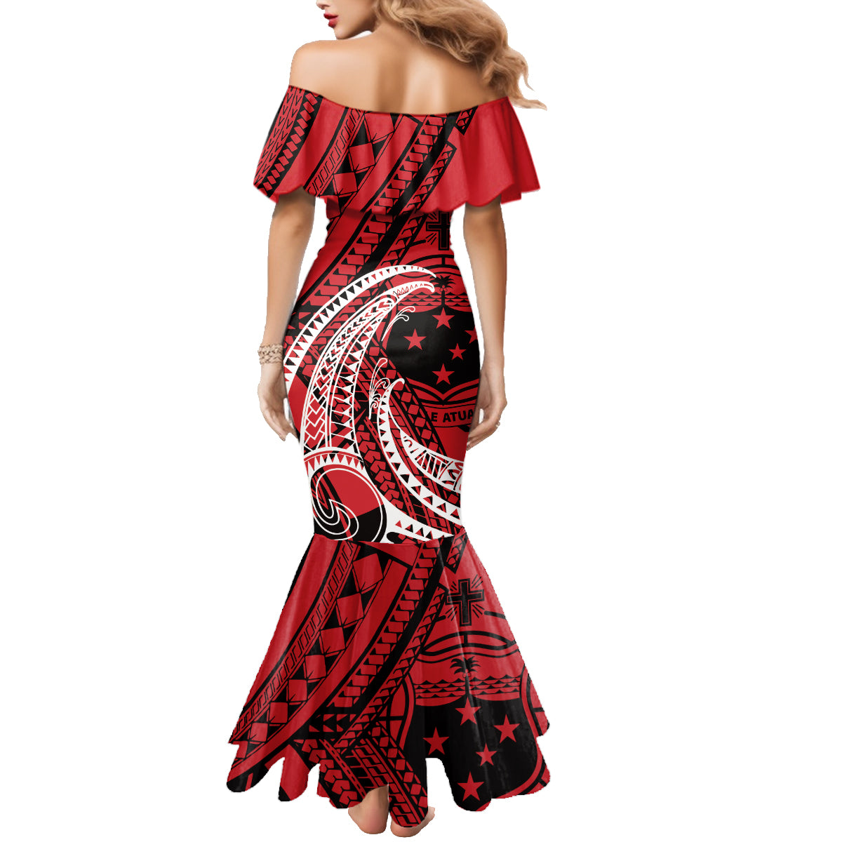 Custom Samoa Manuia le 62 Tausaga O le Tutoatasi Family Matching Mermaid Dress and Hawaiian Shirt Samoan Tatau Red Art LT9 - Polynesian Pride
