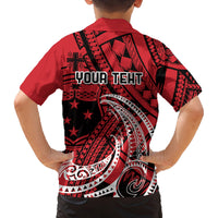 Custom Samoa Manuia le 62 Tausaga O le Tutoatasi Family Matching Puletasi and Hawaiian Shirt Samoan Tatau Red Art LT9 - Polynesian Pride