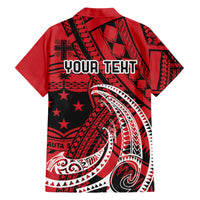 Custom Samoa Manuia le 62 Tausaga O le Tutoatasi Family Matching Short Sleeve Bodycon Dress and Hawaiian Shirt Samoan Tatau Red Art LT9 - Polynesian Pride