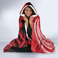 Custom Samoa Manuia le 62 Tausaga O le Tutoatasi Hooded Blanket Samoan Tatau Red Art LT9 - Polynesian Pride