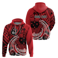 Custom Samoa Manuia le 62 Tausaga O le Tutoatasi Hoodie Samoan Tatau Red Art LT9 - Polynesian Pride
